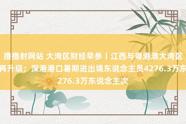 撸撸射网站 大湾区财经早参丨江西与粤港澳大湾区经贸协作再升级；深港港口暑期进出境东说念主员4276.3万东说念主次