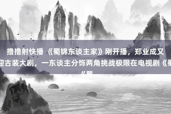 撸撸射快播 《蜀锦东谈主家》刚开播，郑业成又迎古装大剧，一东谈主分饰两角挑战极限在电视剧《蜀