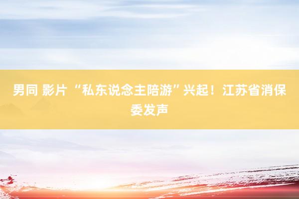 男同 影片 “私东说念主陪游”兴起！江苏省消保委发声
