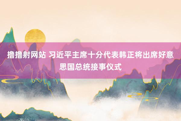 撸撸射网站 习近平主席十分代表韩正将出席好意思国总统接事仪式