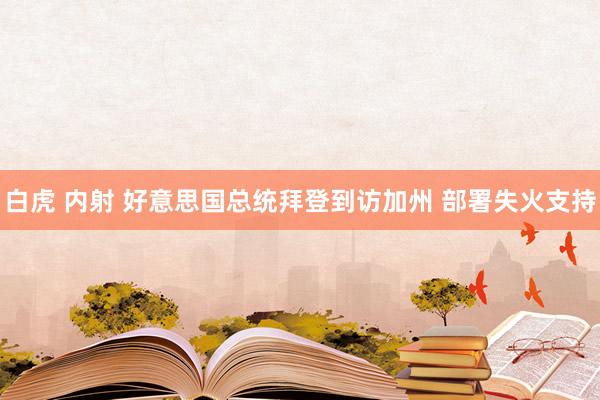 白虎 内射 好意思国总统拜登到访加州 部署失火支持