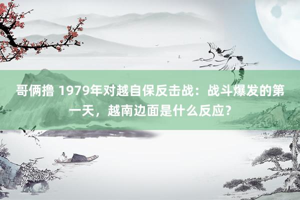 哥俩撸 1979年对越自保反击战：战斗爆发的第一天，越南边面是什么反应？