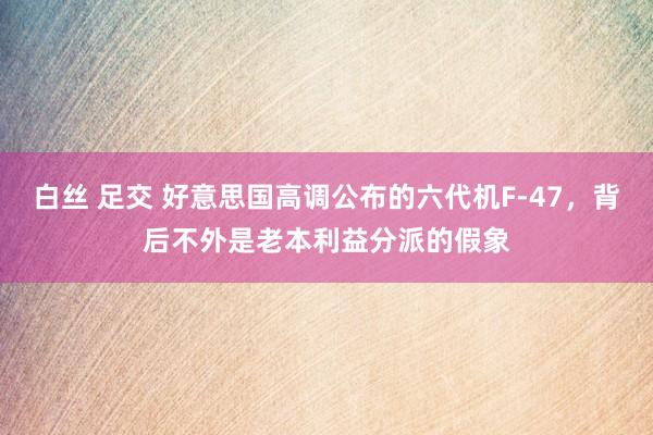 白丝 足交 好意思国高调公布的六代机F-47，背后不外是老本利益分派的假象