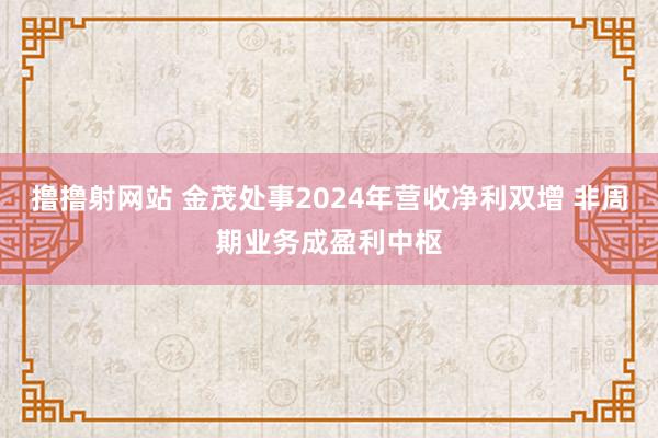 撸撸射网站 金茂处事2024年营收净利双增 非周期业务成盈利中枢