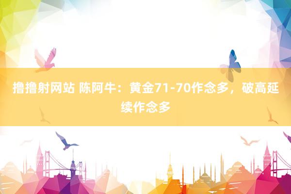 撸撸射网站 陈阿牛：黄金71-70作念多，破高延续作念多
