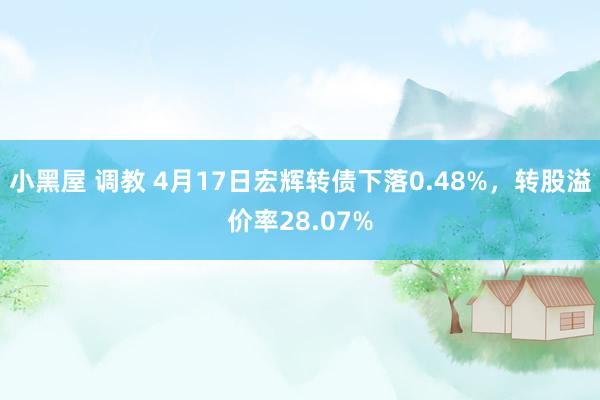 小黑屋 调教 4月17日宏辉转债下落0.48%,转股溢价率28.07%