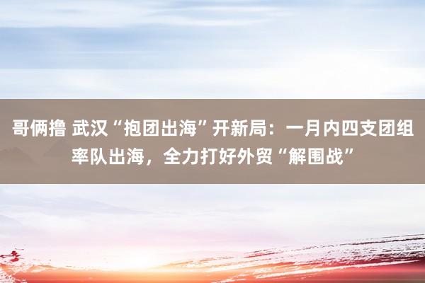 哥俩撸 武汉“抱团出海”开新局：一月内四支团组率队出海，全力打好外贸“解围战”
